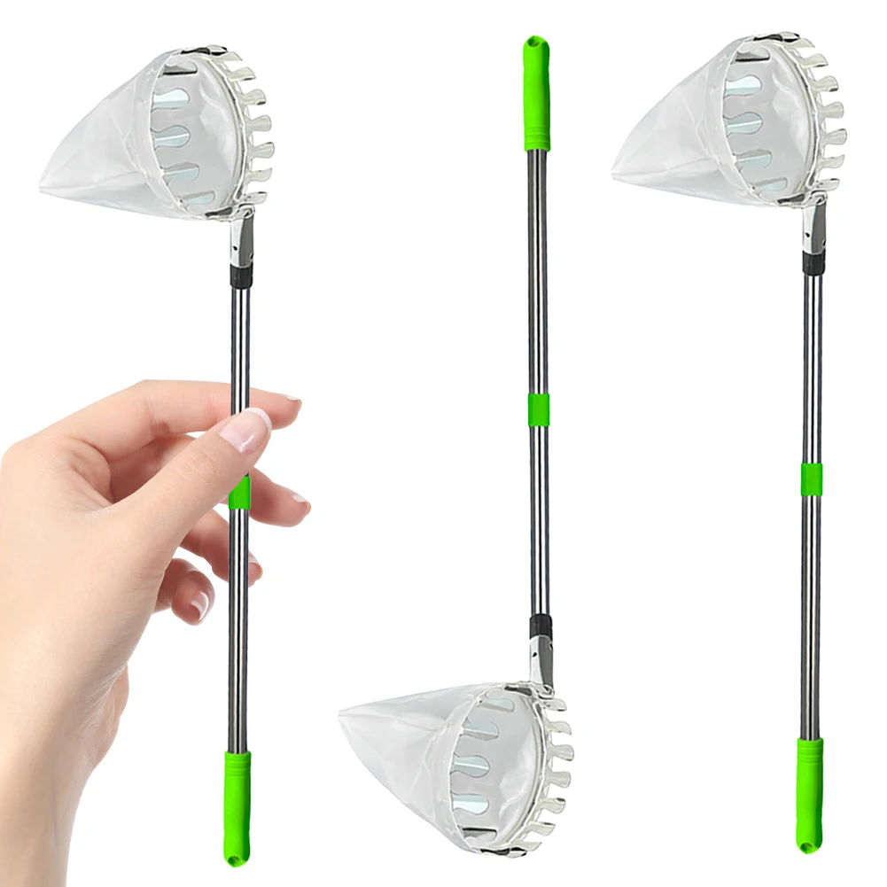 

Fruit Picker Pole with Storage Bag Stainless Steel Pole Fruits Catcher Splicing Rod Fruit Picker Orange Picker Tool Garden Tool