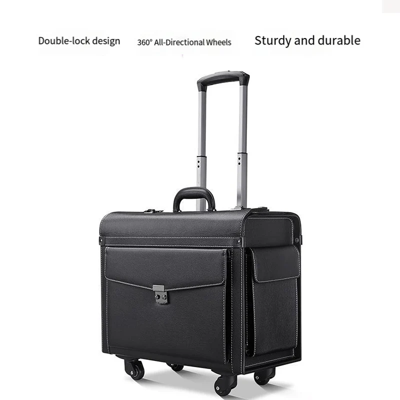 Valigia pilota, valigia da viaggio per assistente di volo, valigia per assistente di treno, valigia da viaggio per avvocato, scatola per attrezzature, salvadanaio,