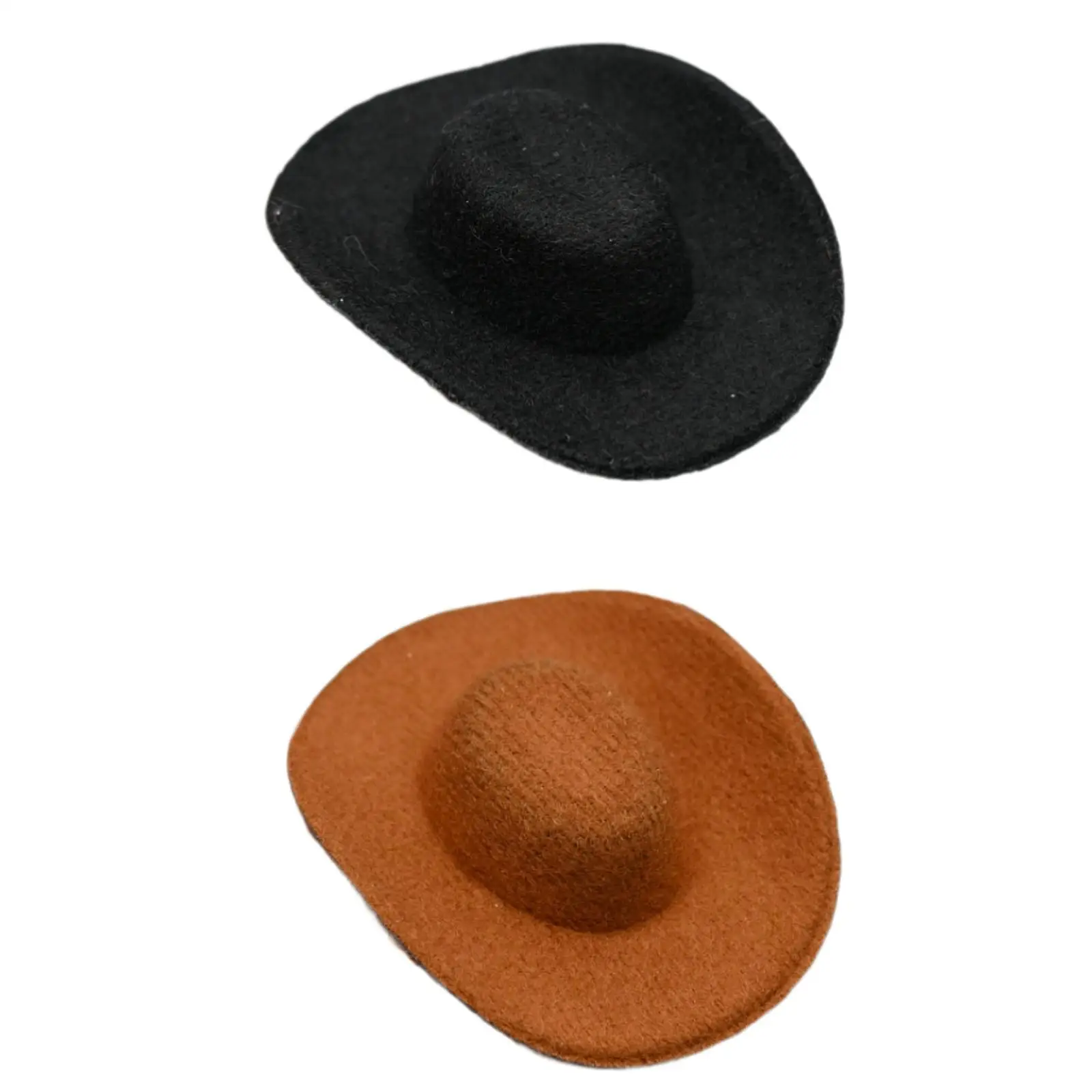 1:6 Scale Cowboy Hat Action Figure Accessory DIY Decoration Crafts Pretend Play Decorative Miniature Western Hat for Friends