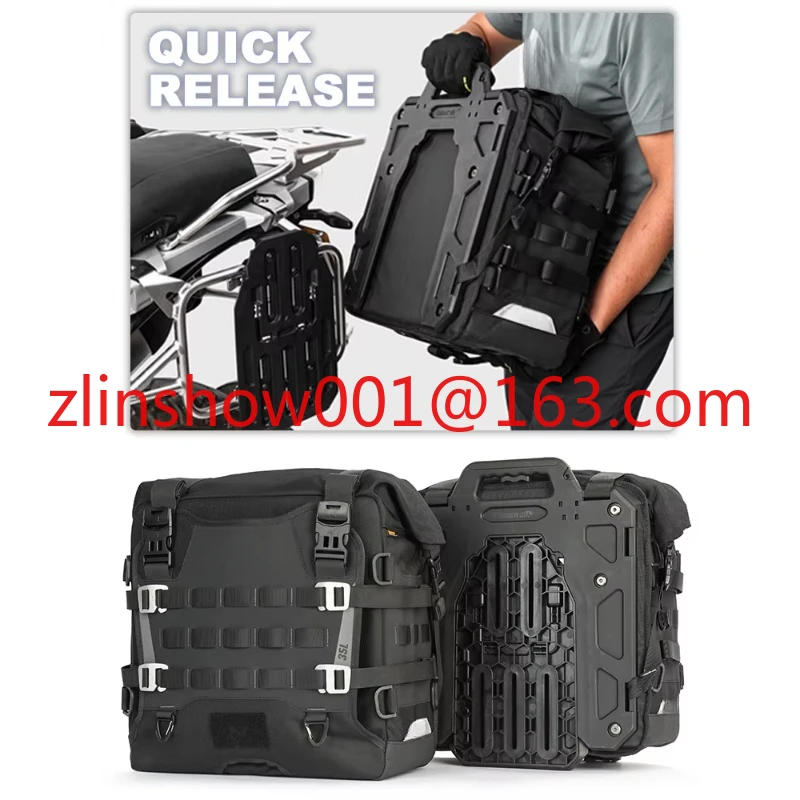 Motorcycle Quick Release Side Bag, Mechanical Series 35 Liter Side Frame Luggage, for Motorcycle Travel