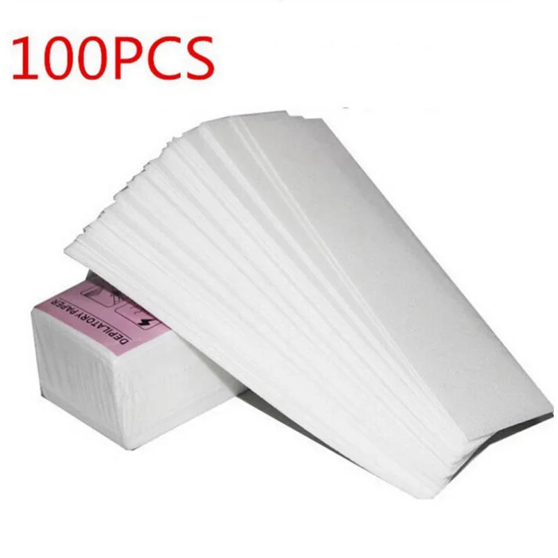 100pcs Removal Nonwoven Body Cloth Hair Remove Wax Paper Rolls High Quality Hair Removal Epilator Wax Strip Paper Roll