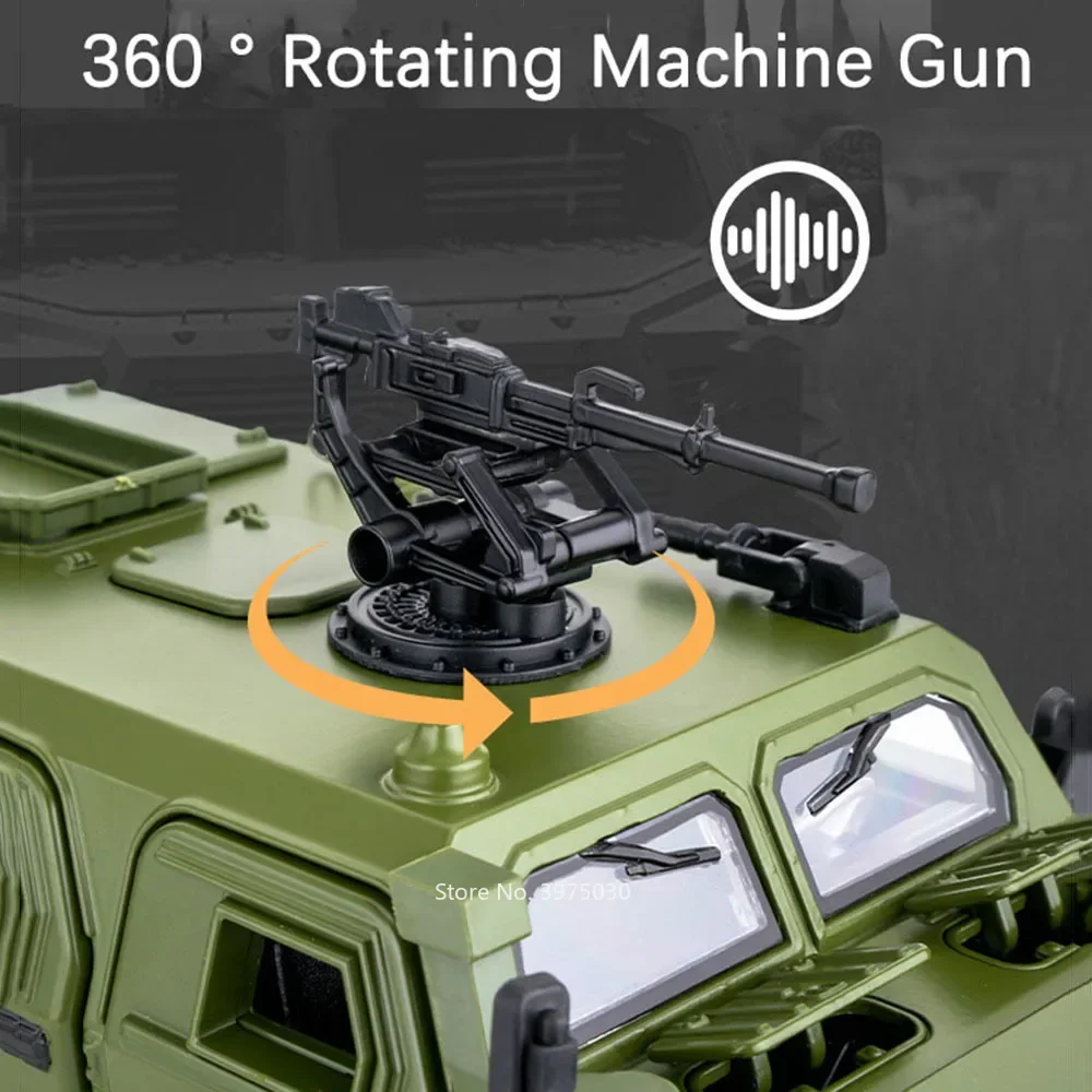 1:18 DONGFENG M-Terrain سيارات مدرعة لعب نموذج مصغر موسيقى خفيفة عسكرية على الطرق الوعرة أبواب السيارة مفتوحة سيارة أطفال هدايا عيد الميلاد