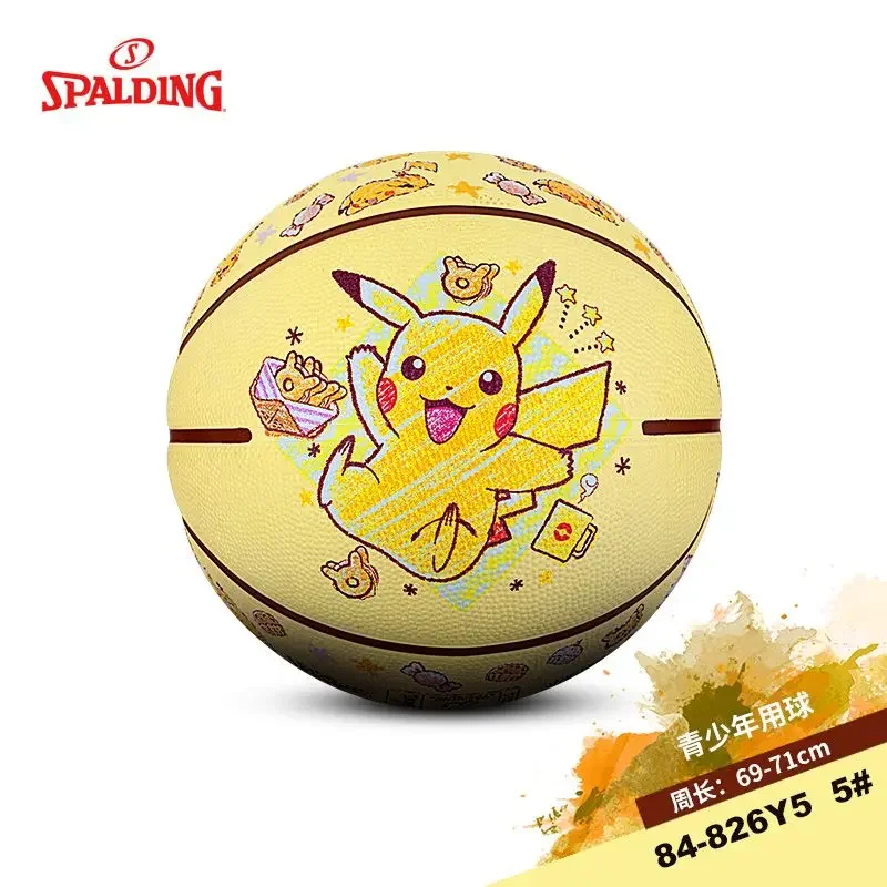 

Pokemon Spalding Genuine Cartoon No. 5 Rubber Basketball Kindergarten Youth Indoor and Outdoor Training Ball Children's Toy Gift