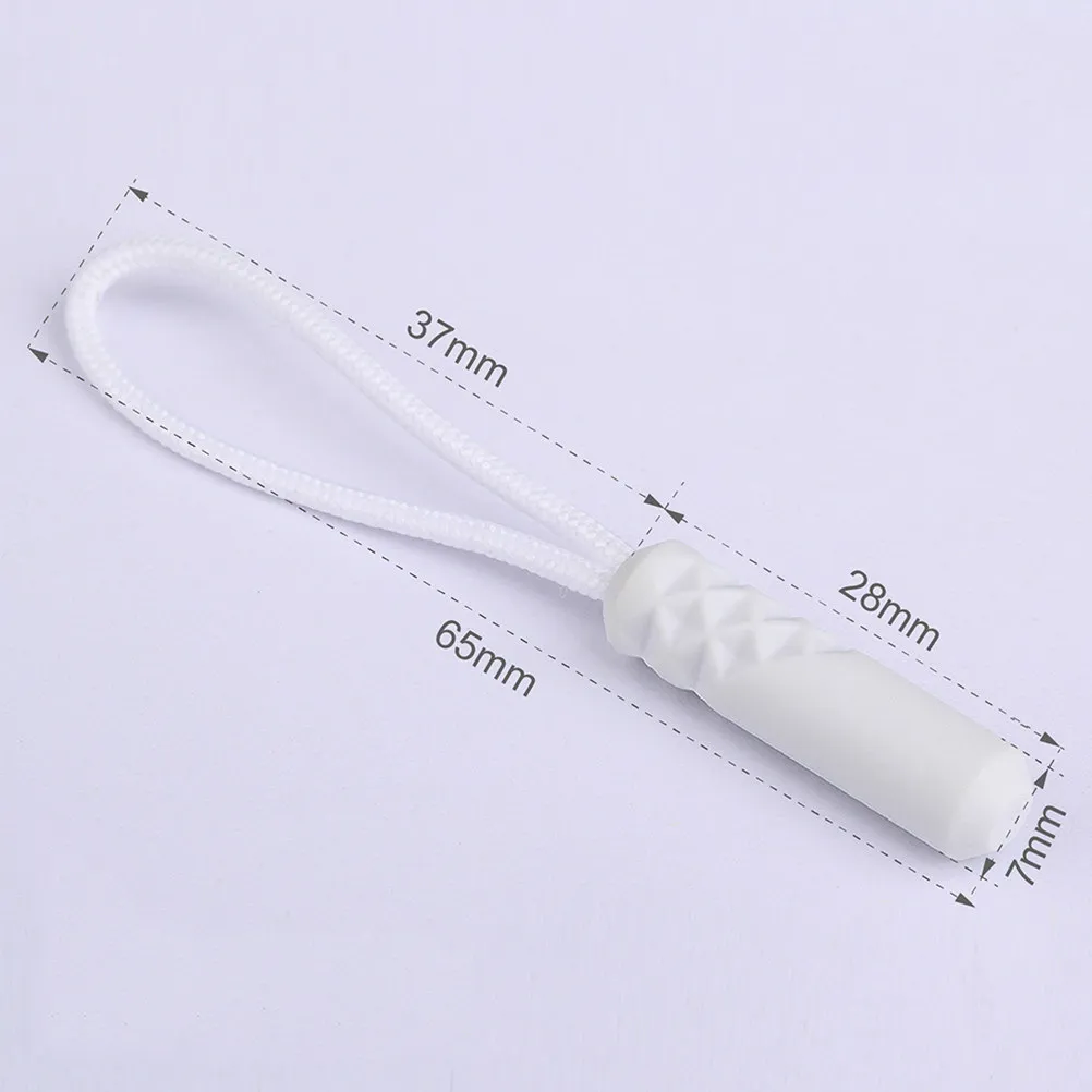 20Pcs Zipper Pullers Strong Plastic Polyester Zipper Pull Ropes Universal Fit for Bags Suitcases Down Coats Gym Wear Clothing