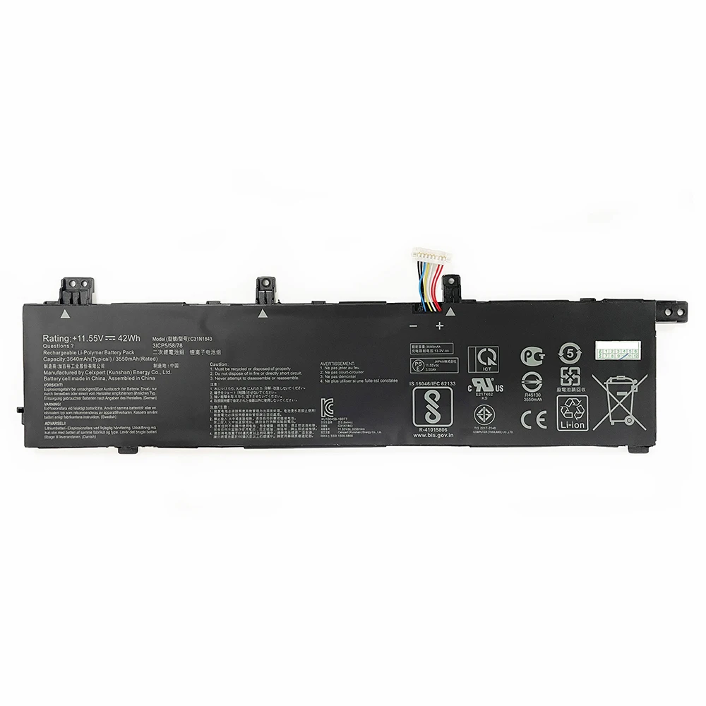 C31N1843 11.55V 42Wh 3550mAh Laptop Battery For Asus VivoBook S14 S432 S432FA X432FA S15 S532 S532FL Series