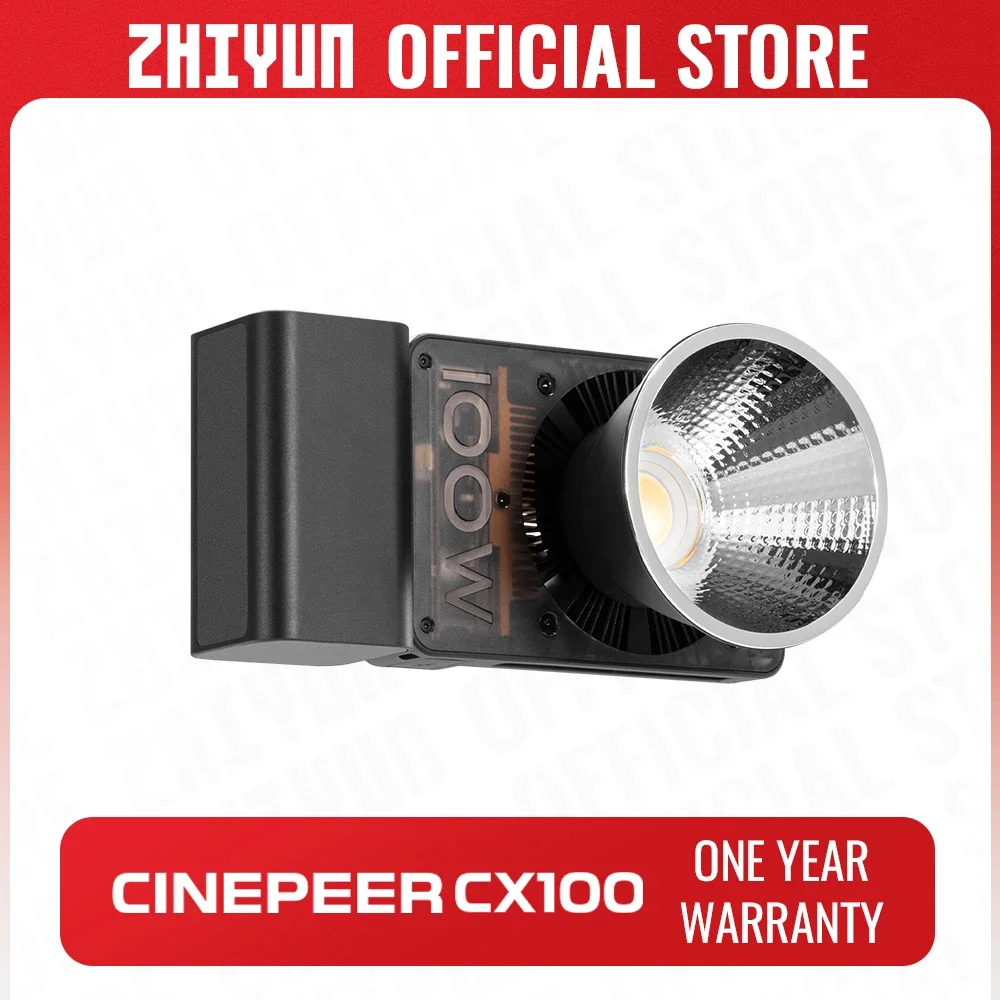 ZHIYUN  CINEPEER CX100 Led COB Light 100W Handheld 2700K 6200K Pocket Video Light Photo Fill Light  tiktok Photography Lighting