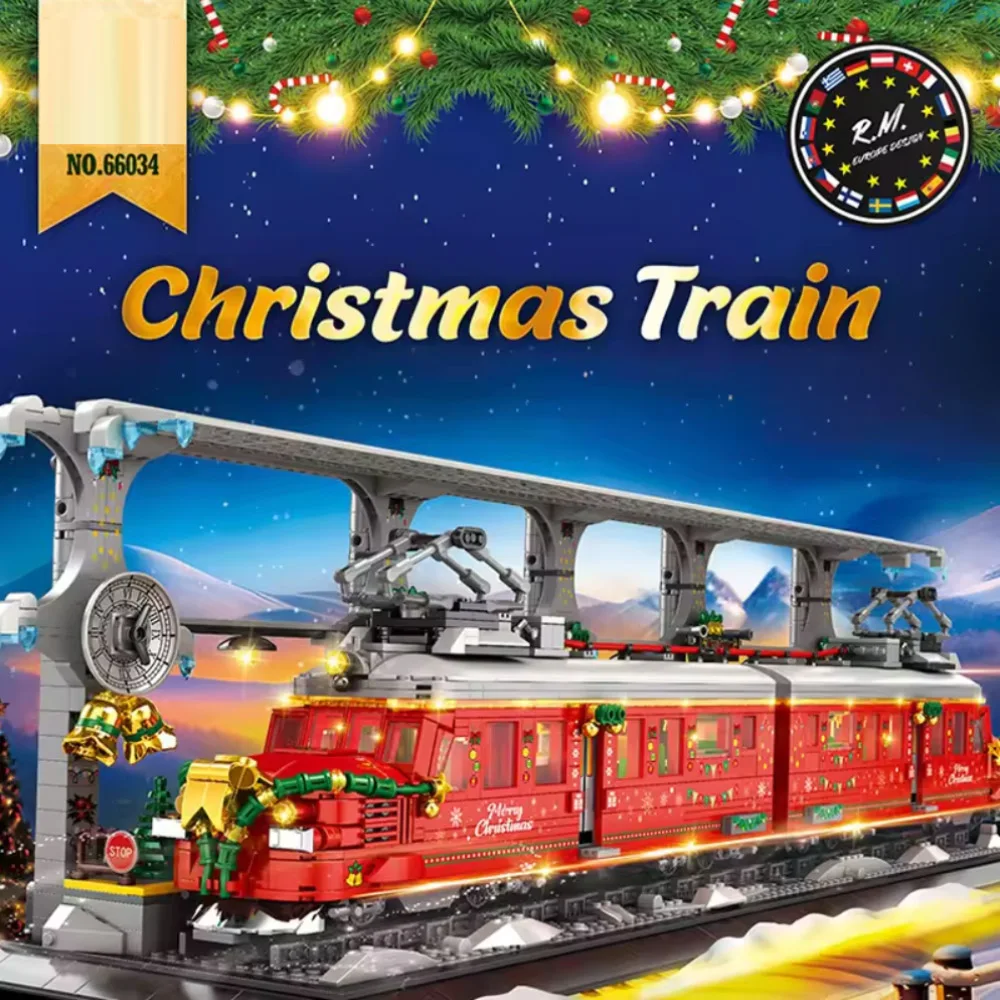 مجموعة مكعبات بناء نموذج القطار 2822 قطعة تخلق روائع معمارية رائعة لتزيين الغرفة هدايا عيد ميلاد مثالية #1