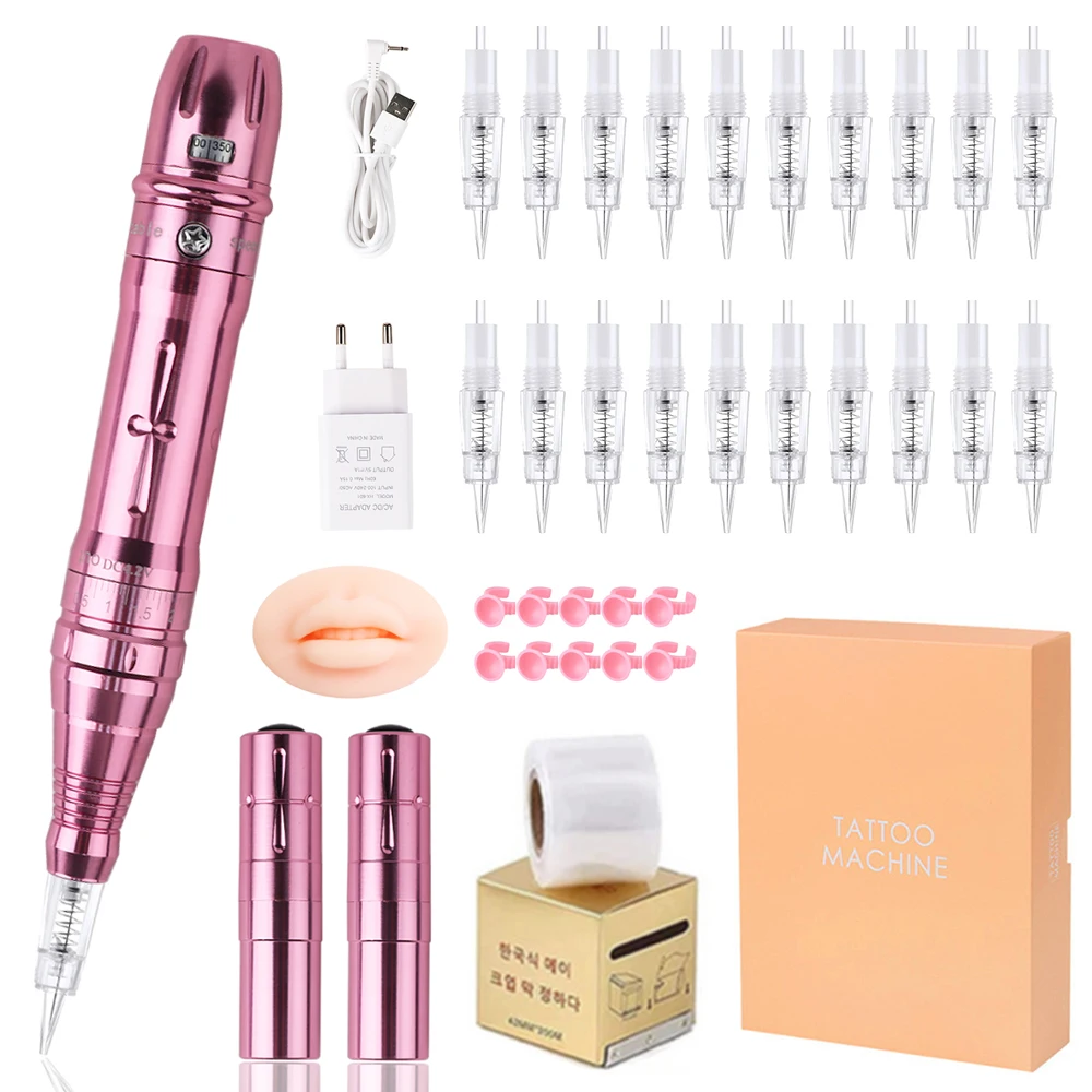 

Permanent Makeup Machine Rotary Tattoo Machines Pen Semi-PMU Pens Eyebrow Lip Piercing Gun Microblading Supplies Kit