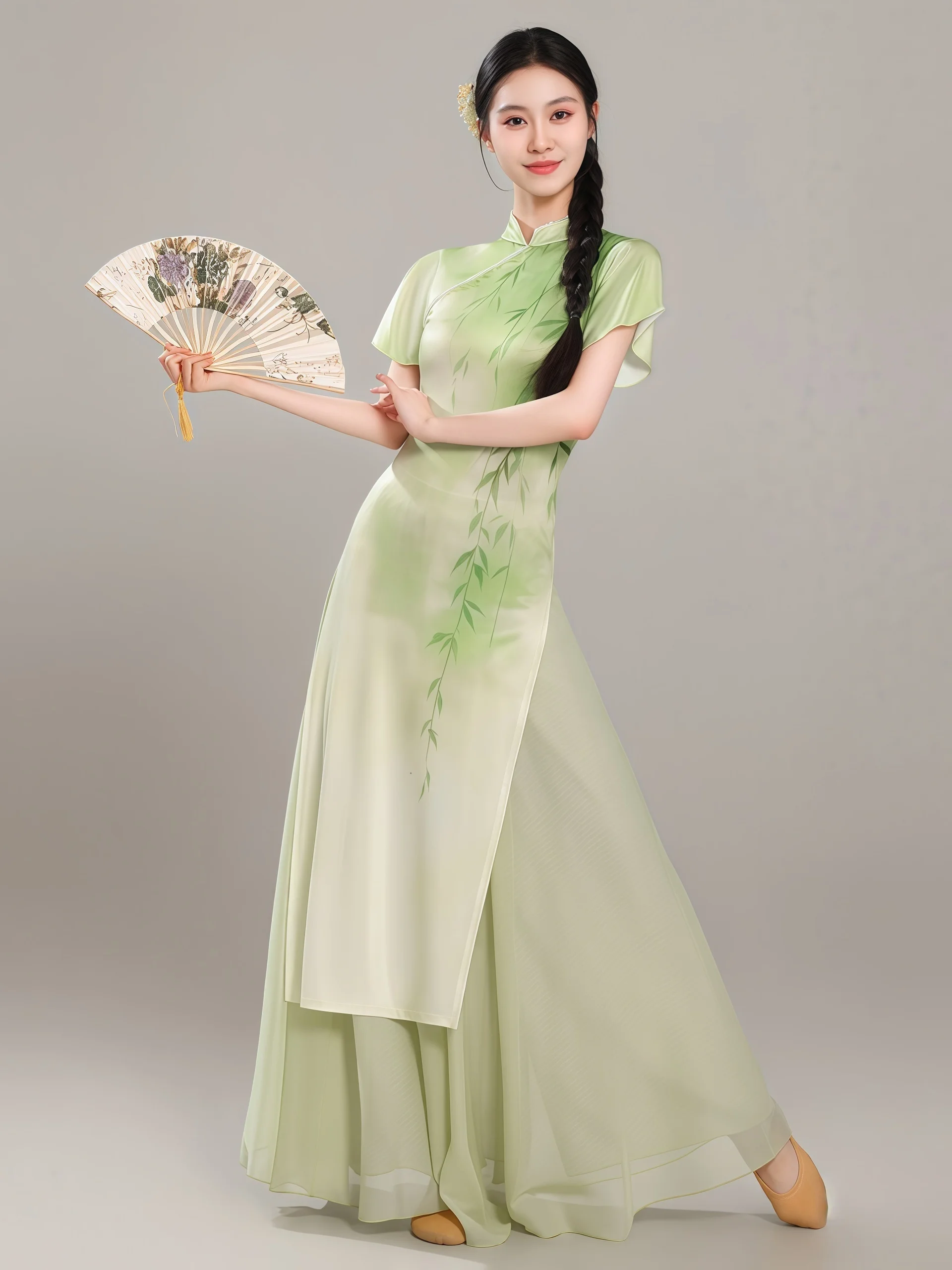elegant-gradual-change-classical-dance-costume-women's-fitting-qipao-performance-dress-han-tang-dance-professional-stage-outfit