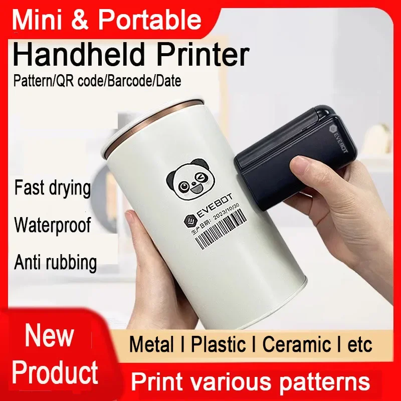 26MM Industrial Handheld Inkjet Coding Marker Portable Jet Printer For Logo