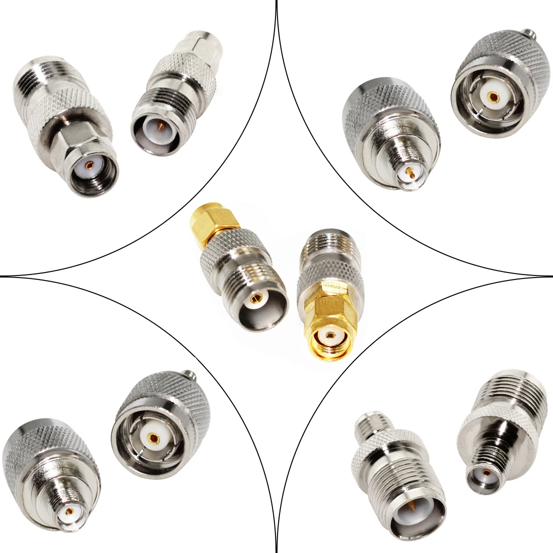 RP SMA to TNC RP Coax Adapter Male Female Connector Straight NEW for WIFI Antenna Wireless Modem