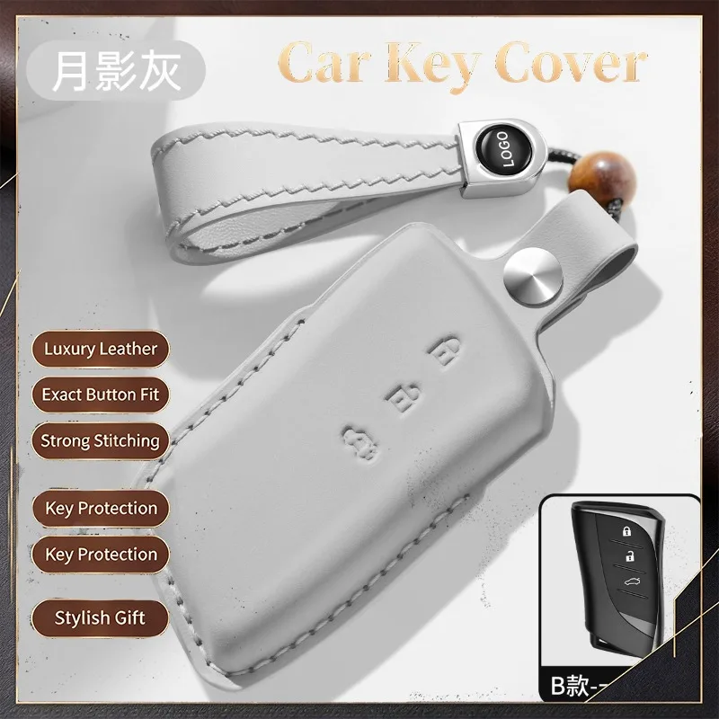 For Lexus ES200 ES300h RX350 NX200 CT200 UX260h Key Fob Cover Car Key Case Shell Buckle Keyring Auto
