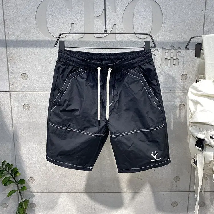 

Men's Summer Casual Loose orts Qui Dry Working Beach Four-Five Length Youth Faion Straight Leg een orts