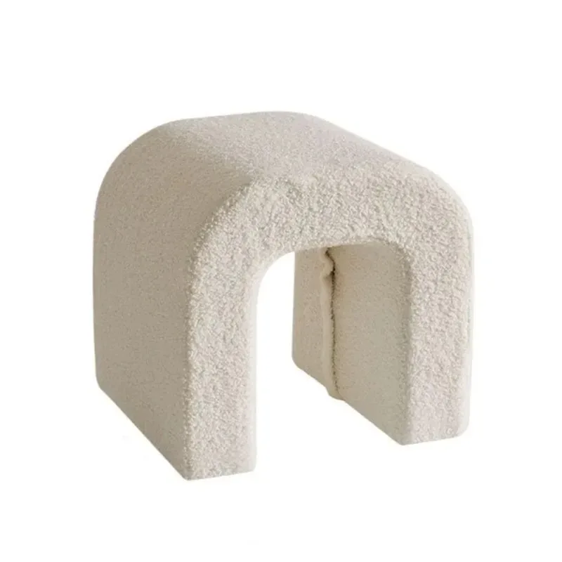 U-shaped Creative Design Solid Wood Material  Be Used For Makeup Stool Household Bedroom Dressing Chair Balconies Leisure Stool