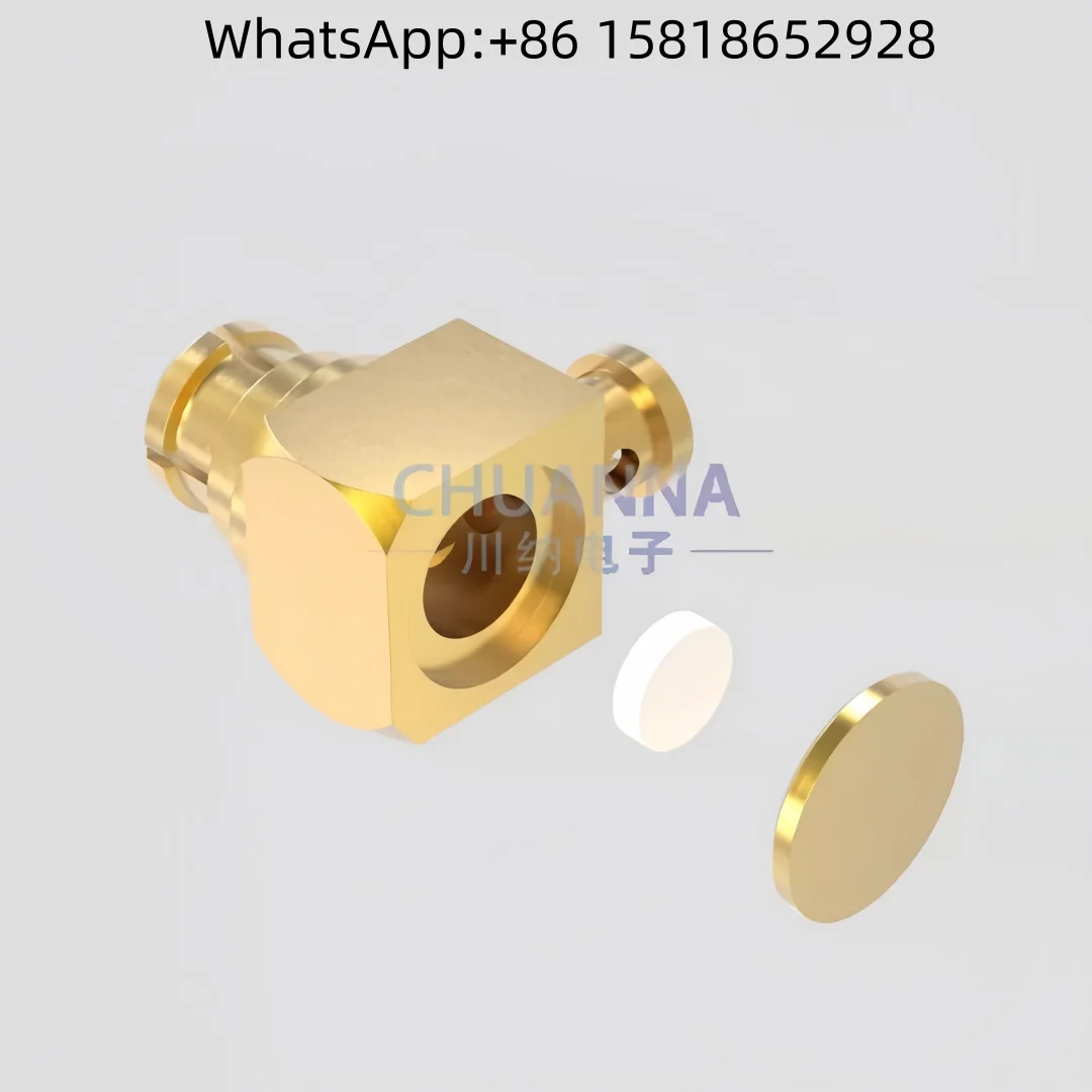 1pcs SMP-KWB1 ultra-compact connector paired with 047 semi-flex semi-rigid elbow head welded with SFT-50-1 cable RG178 cable