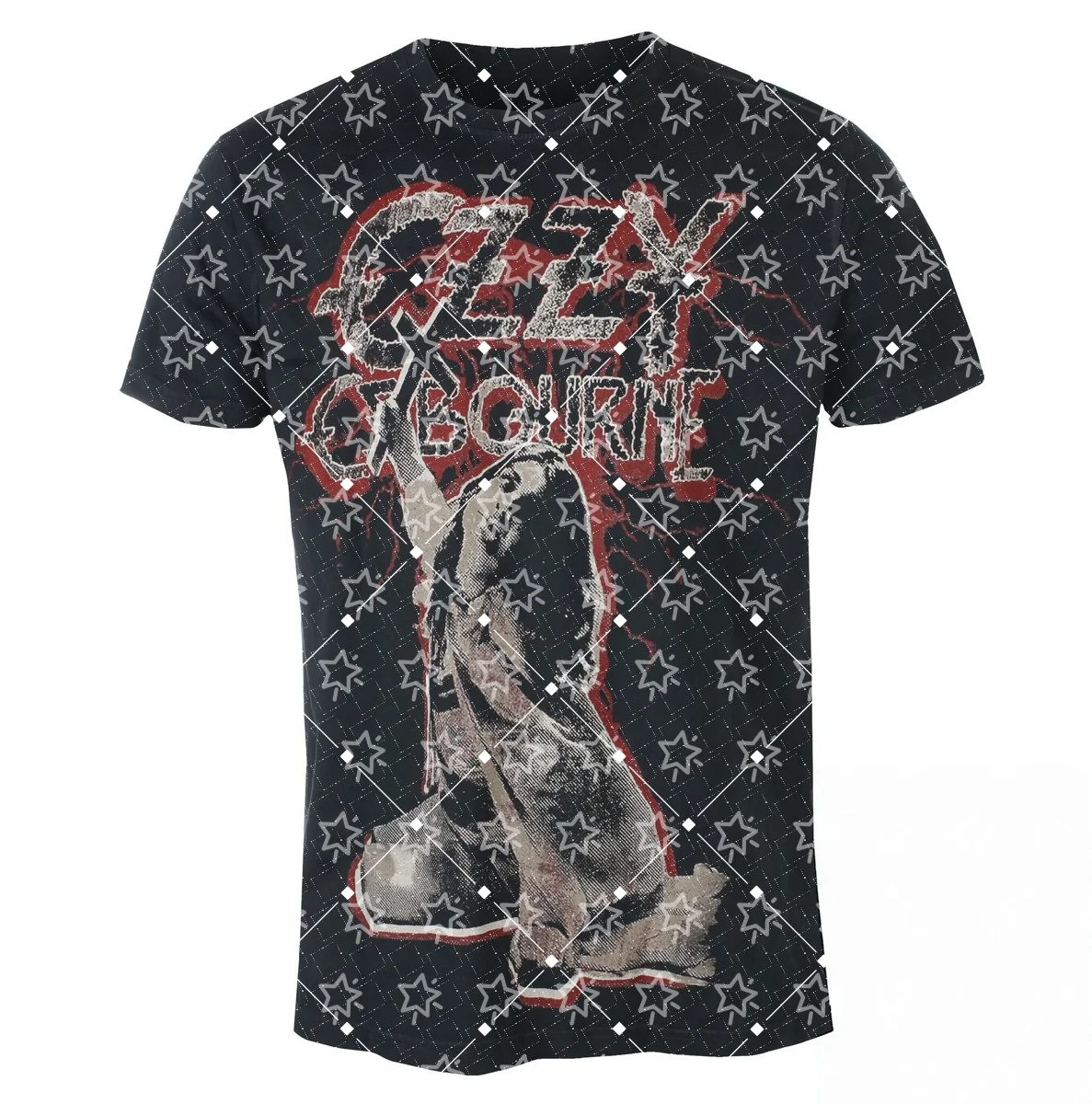 Retro Rock Band T-shirt 3D Printed Punk Heavy Metal Short Sleeved Loose Street Style Quick Drying T-shirt