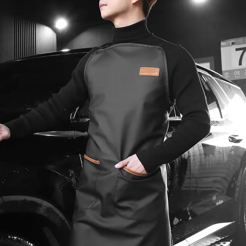 

Waterproof and oil-proof apron custom logo water plant car repair car wash work clothes household apron