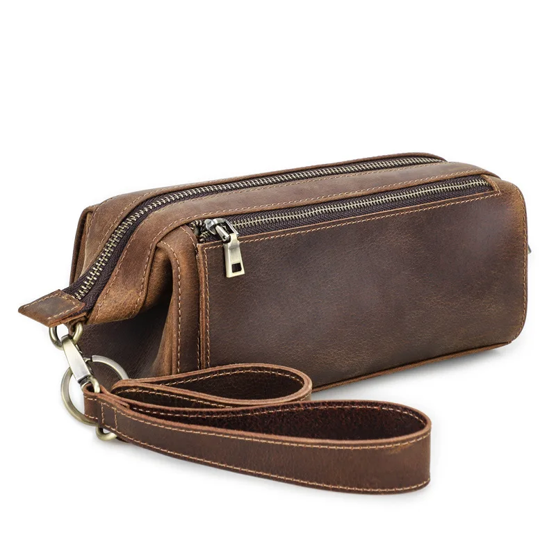 Genuine Leather Tobacco Pipe Bag Portable Multifunction Cowhide Smoking Pipe Case Smoking Tool Wood Tobacco Pipe Bag