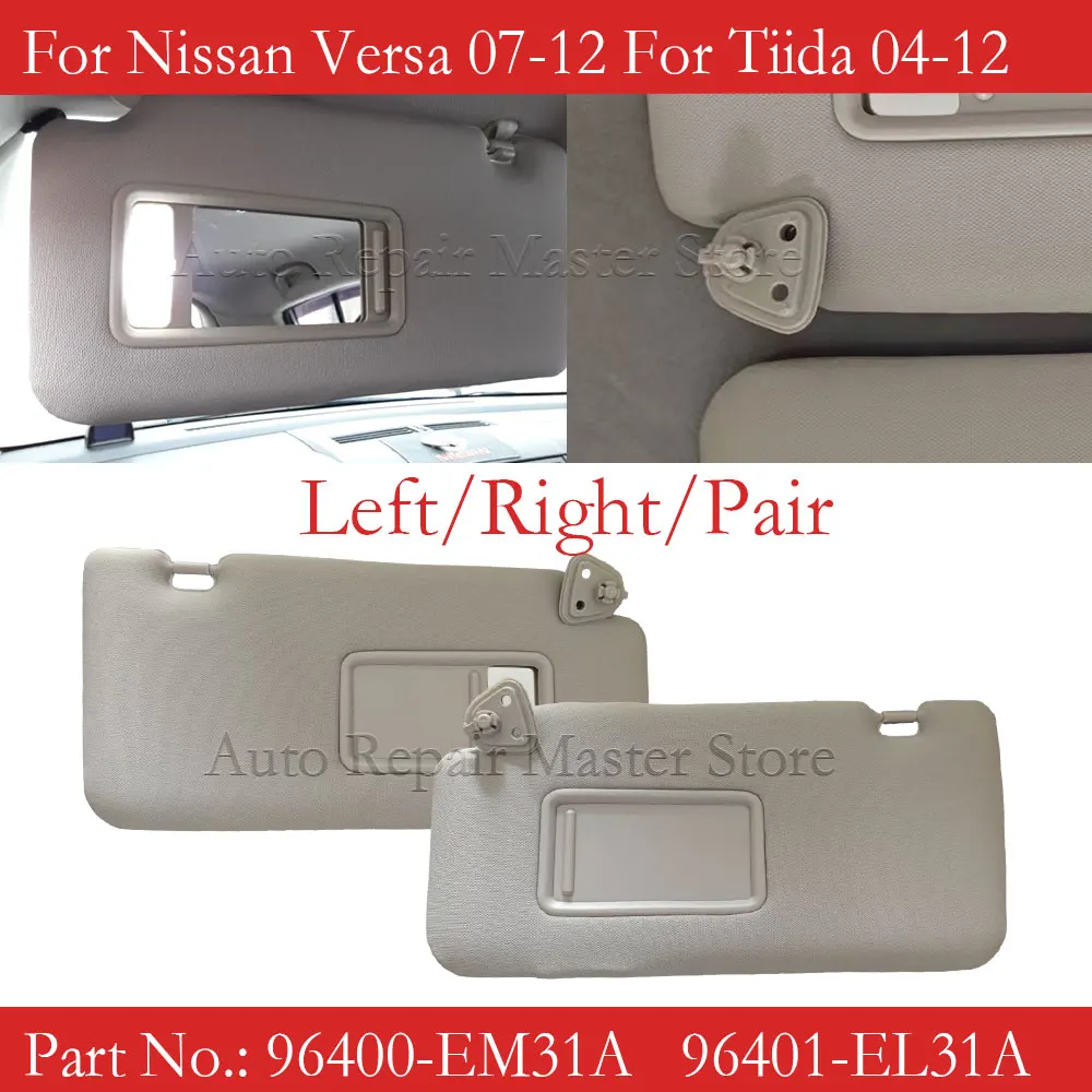 

Передние солнцезащитные козырьки на 2004-2012 годы для Nissan Tiida/Renault Koleos96400-EM31A 96401-EL31A 96401-ED500-A17 96400-ED500-A178