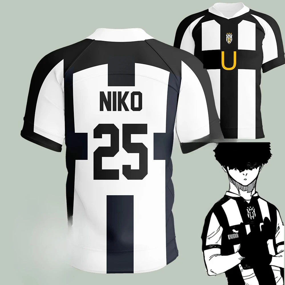 2025 الأزرق قفل يوبرز جيرسي كرة القدم الخامس الرقبة تي شيرت تأثيري الزي الرسمي بارو أيكو لورينزو تي شيرت للجنسين أوبر الشارع ارتداء القمم