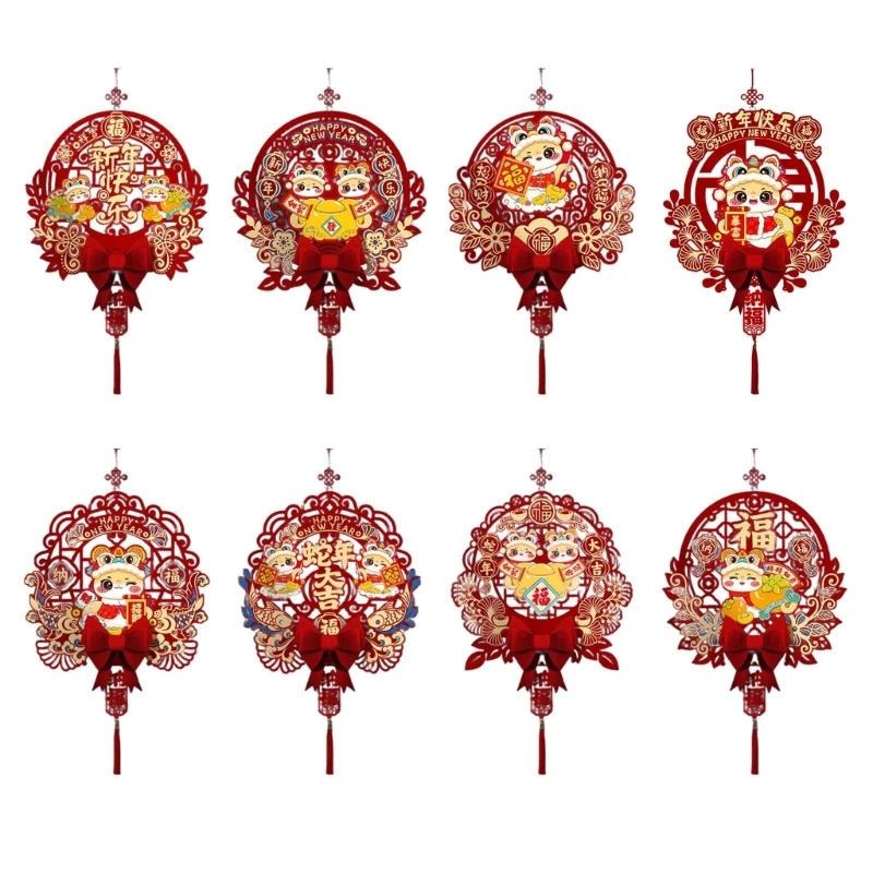 

Entry Door Sticker Spring Festival Accessory Elegant 2025 Snake Year Hanging Decoration for Homes Offices and Store