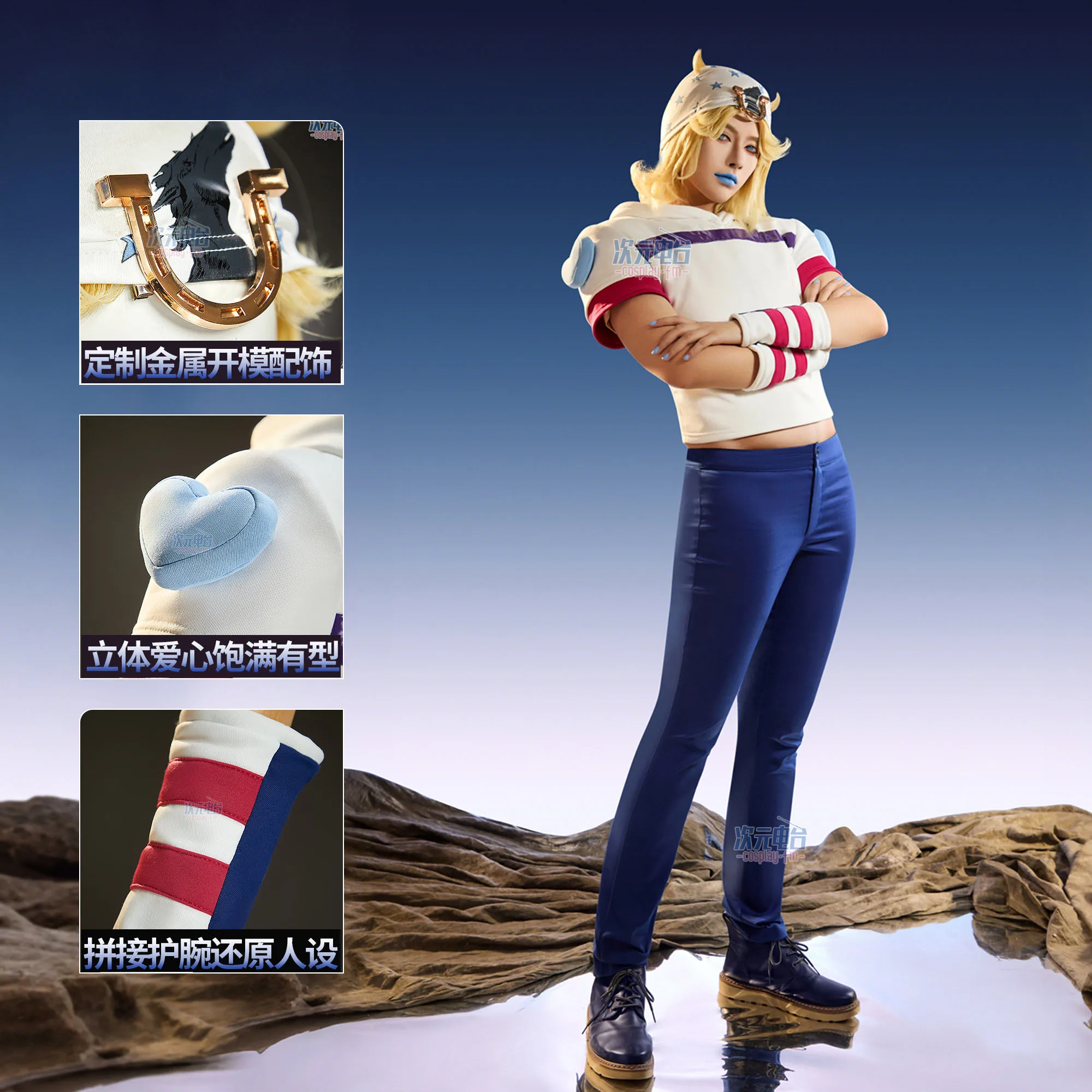 Костюм для косплея Джонни Джостара из аниме JOJO Bizarre Adventure, мужской, с капюшоном, брюками и шляпой, для Хэллоуина, карнавала, вечеринок Костюм для косплея Джонни Джостара из аниме JOJO Bizarre Adventure, мужской, с капюшоном, брюками и шляпой, для Хэллоуина, карнавала, вечеринок