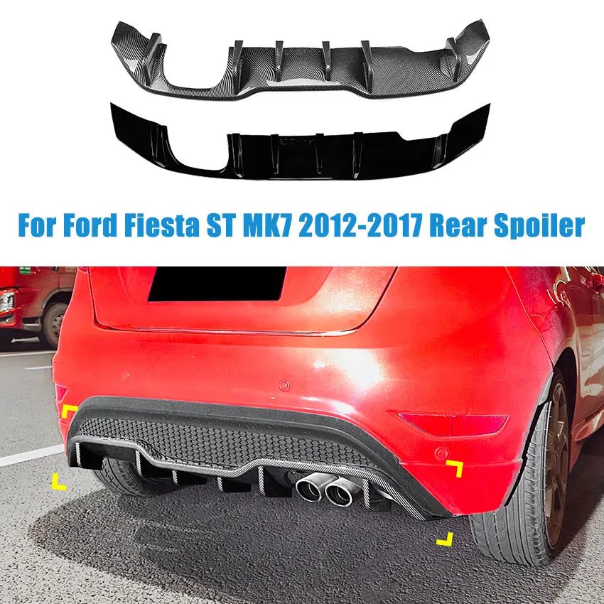 

Car Rear Bumper Lip Spoiler Chin Lower Guard Cover Decoration Styling Exterior Modification For Ford Fiesta ST MK7 2012-2017