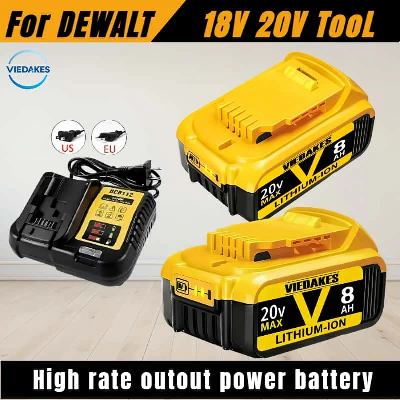 

100% NEW 8Ah/18Ah Battery For DeWalt 18V/20V MAX Li-ion Battery For DeWalt DCB DCD777 / DCD800 For Dewalt Tool Batteries