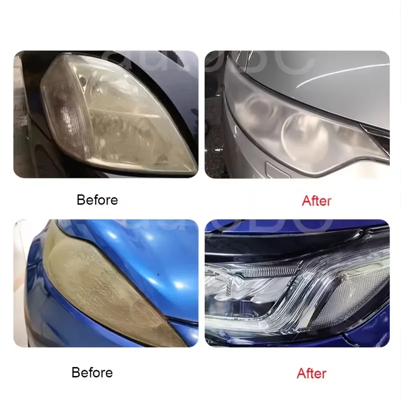 معجون احترافي لإصلاح المصابيح الأمامية للسيارة - مجموعة صيانة ضوء السيارة سهلة الاستخدام، واستعادة المصابيح الأمامية المؤكسدة والمصفرة والضبابية #6