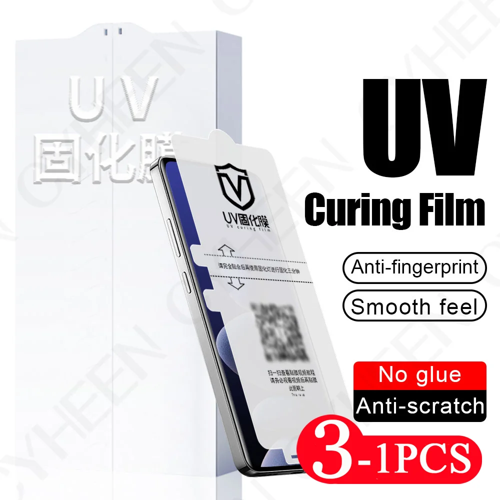 3/2/1 Pcs phone screen protector UV light curing film for Oneplus 13 12 11 Not Glass protective film 10 9 8 7 7T Pro Ace 3 2 Pro