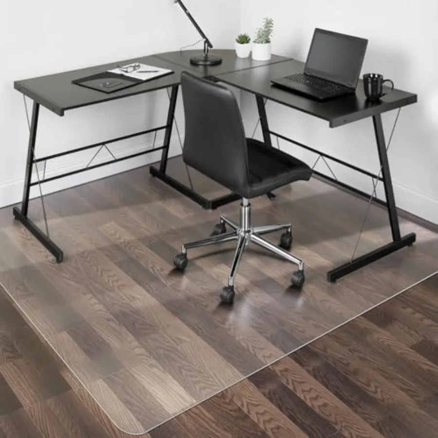 

Office Chair Mat for Hard Floors 63" x 51" Large Chair Mat for Hardwood Floors Slip Resistant Floor Protector Desk Mat for Home