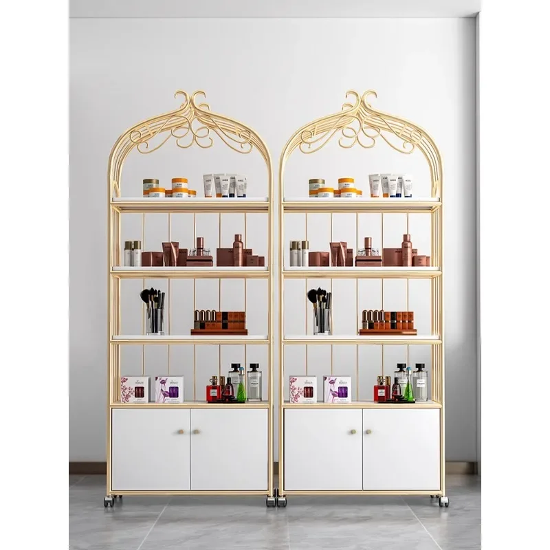 Nordic nail salon nail polish rack display rack cosmetics shelf display rack beauty salon product display cabinet