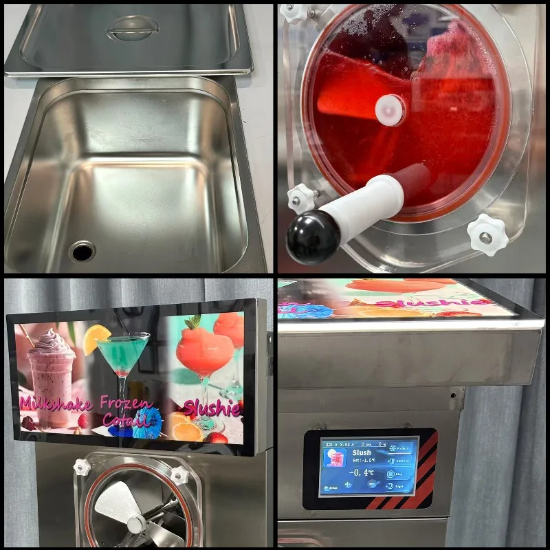 Commercial snow melt machine, large capacity ice cream smoothie machine, countertop cold drink machine