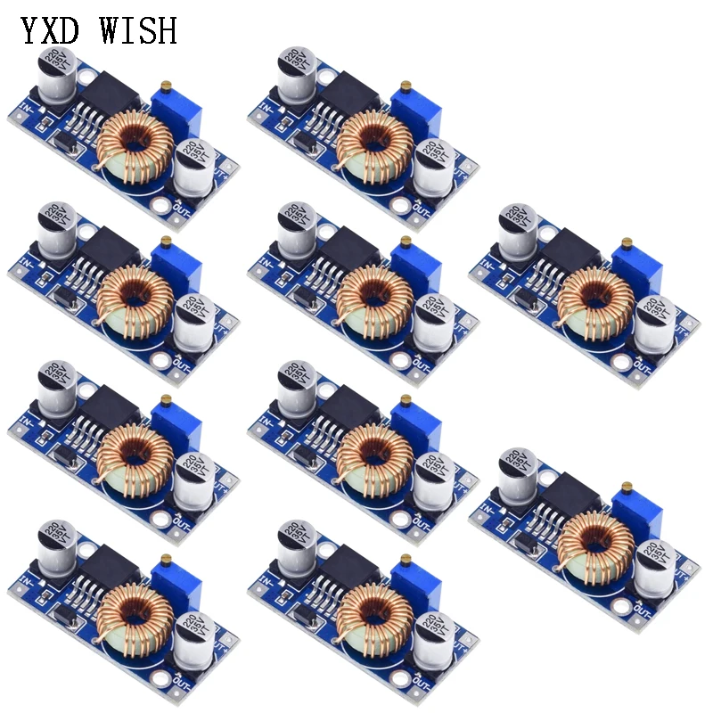 10pcs xl4005 DC-DC מתכווננת צעד-מטה מודול אספקת חשמל 5a 7w גדול הנוכחי גדול לוח ds5000 מעבר lm2596