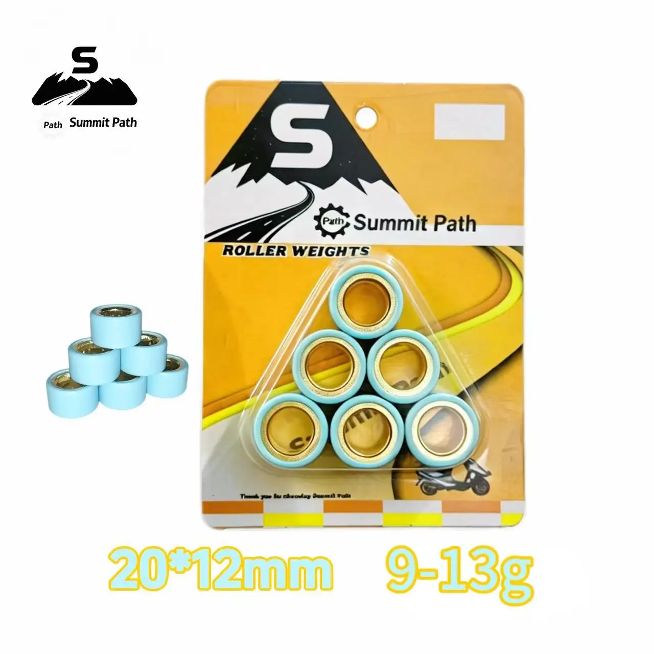 20*12Scooter Variator Roller Weights 9-13g suitable for scooter BWS125 Cygnus Majesty  Maxster X-City X-Max ZY 125Velvet 150