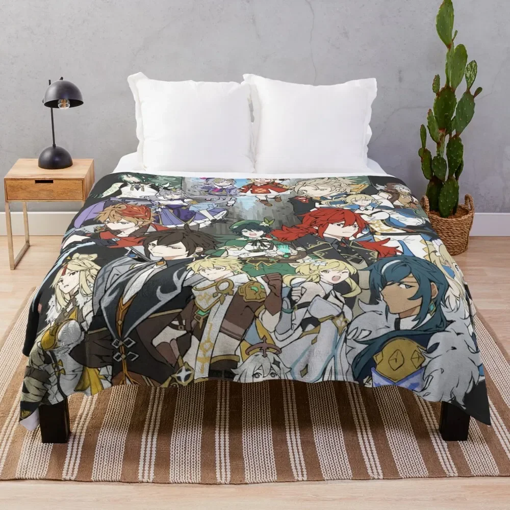 

Genshin Impact Throw Blanket Blankets For Sofas Thermal Luxury Throw Sleeping Bag Blankets