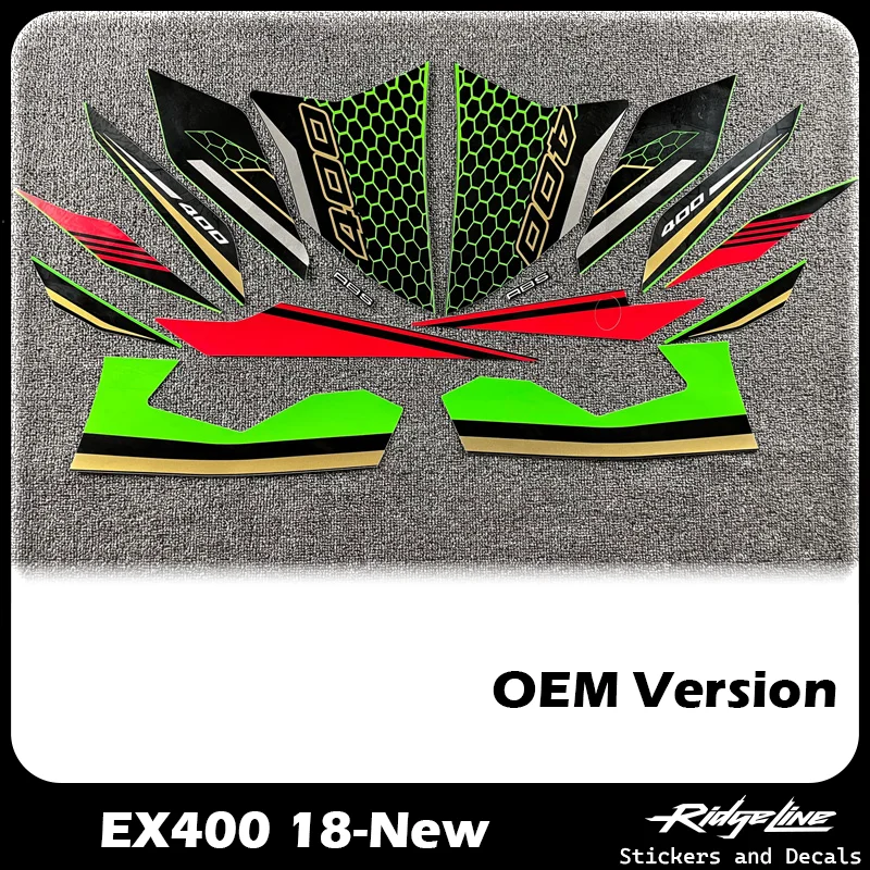 

For Kawasaki Ninja400 EX400 4R 2018-2024 Fairing Decal Sticker - OEM Copy