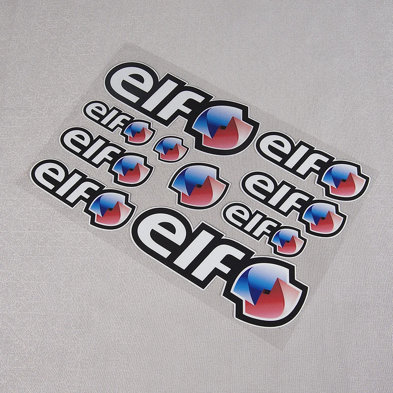 Elf Oils Motorcycle Bike Logo Stickers Set Kawasaki zx10r Laminated Decals zx6r Suzuki Honda Ducati Yamaha Car Auto