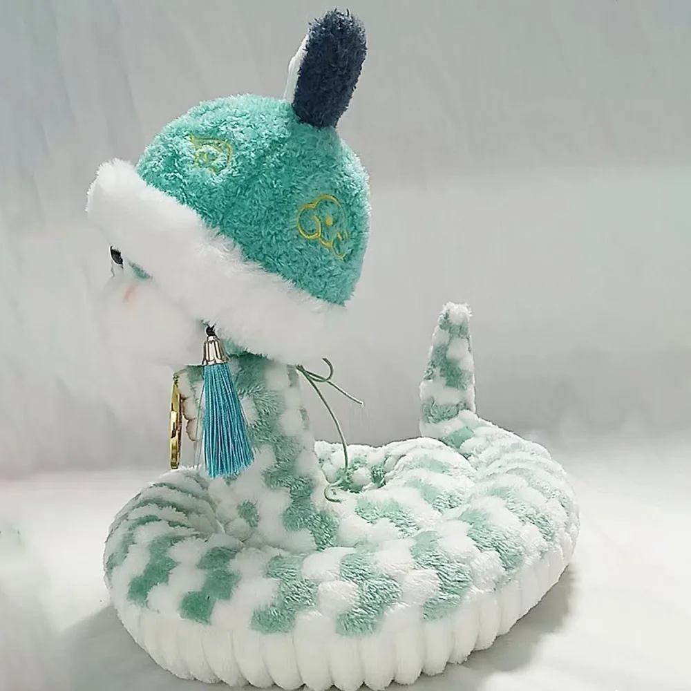 Soft Pillow Snake Year Mascot Chinese Style Year of The Snake Mascot Smooth to the touch Cartoon Lucky Snake for Friend
