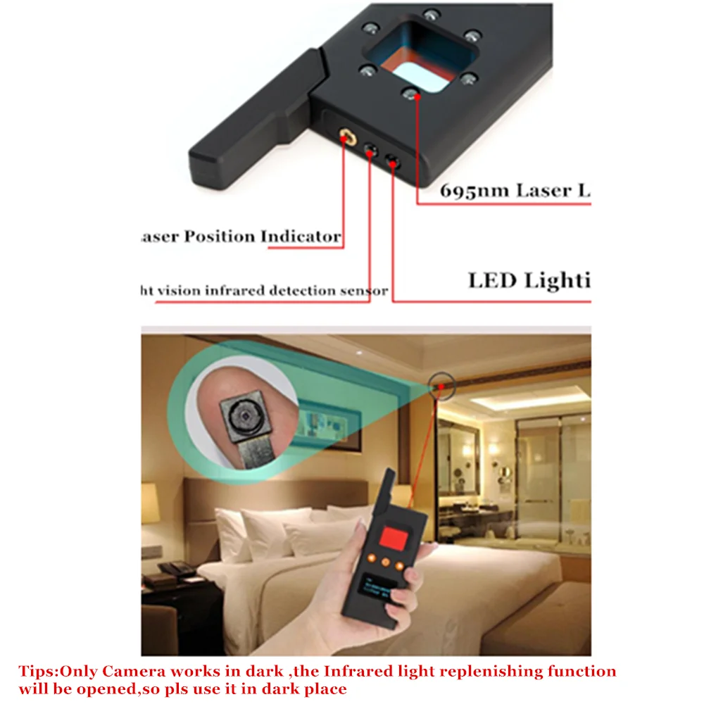 Imagem -05 - Multi-função Lcd Tela Anti-espião Detector de Ímã Detector Gsm Áudio Bug Finder Gps Sinal Lente rf Rastreador Detectar