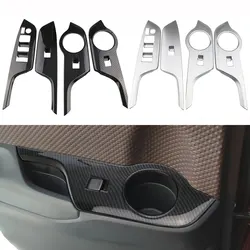 Car Window Lift Button Panel Cover for Toyota CHR C-HR 2016 2017 2018 2019 2020 LHD Decoration Stikcer 4Pcs Trim Accessories