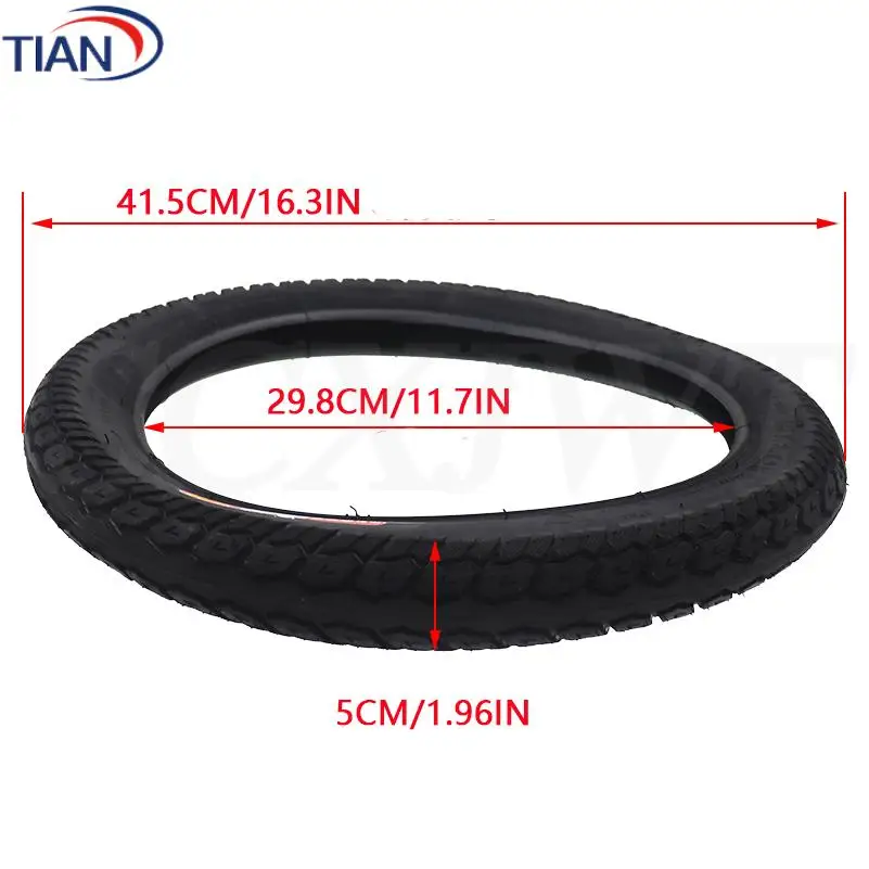 Opona zewnętrzna i dętka 16x2.125 do rowerów elektrycznych, e-bike'ów, monocykli dziecięcych, małych hulajnóg - część zamienna