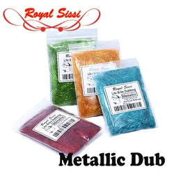 10 optional colors super soft lite-brite metallic fly tying dub mylar tinsel flash ultra fine fiber nymph fly tying materials