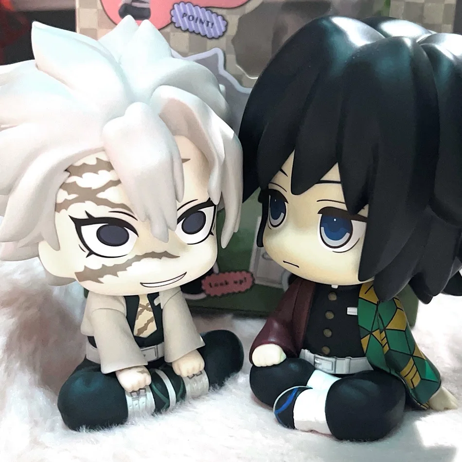 

10cm Demon Slayer Action Figure Model ornament muichiro Figure Kanroji Mitsuri Shinazugawa Sanemi Kawaii Q Ver Toy Children's gi
