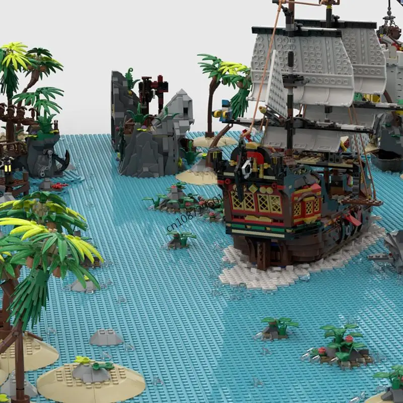 جديد 5794 قطعة القرون الوسطى في نهاية المطاف القراصنة Diorama نموذج عرض DIY الأفكار الإبداعية لعب اطفال التجمع لغز هدية عيد ميلاد MOC-10320 #6