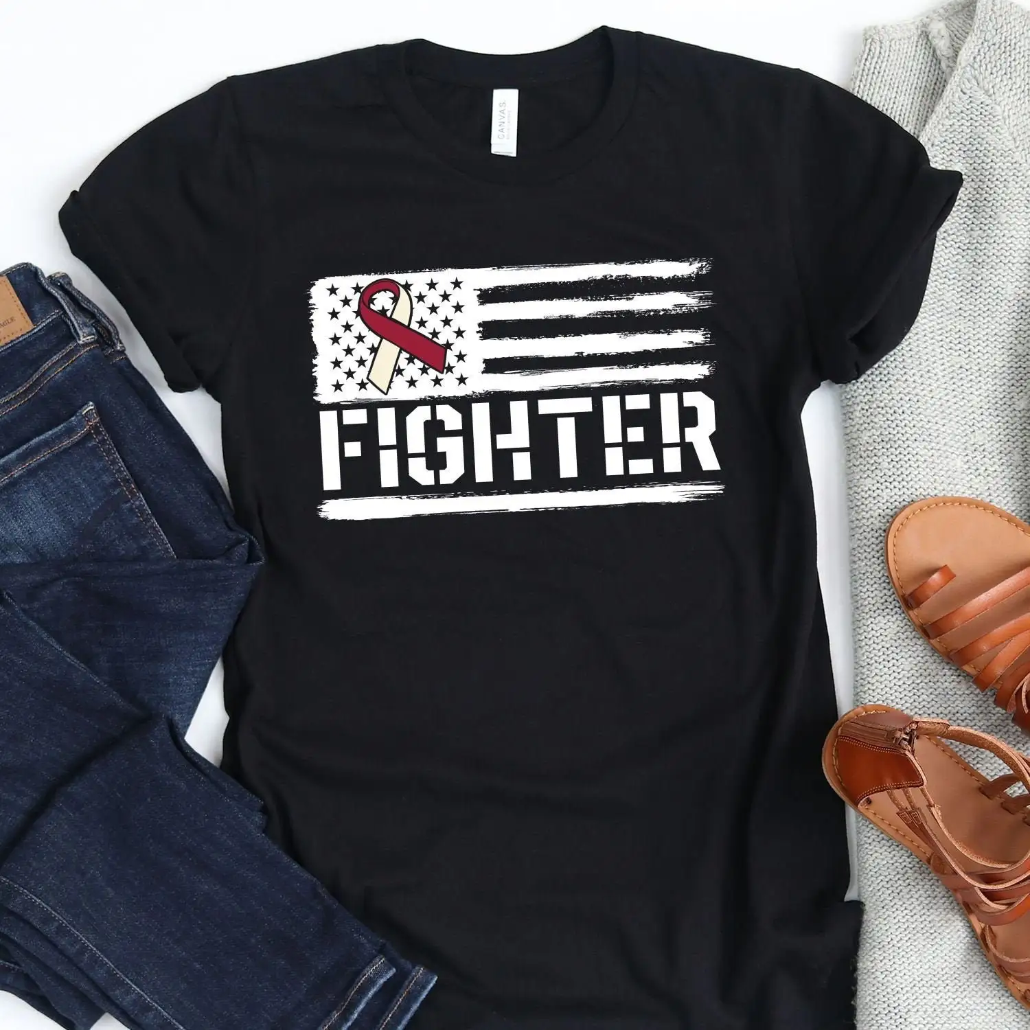 

Футболка «Истребитель» с вырезом на голове Рак Папа Муж и опора в горле