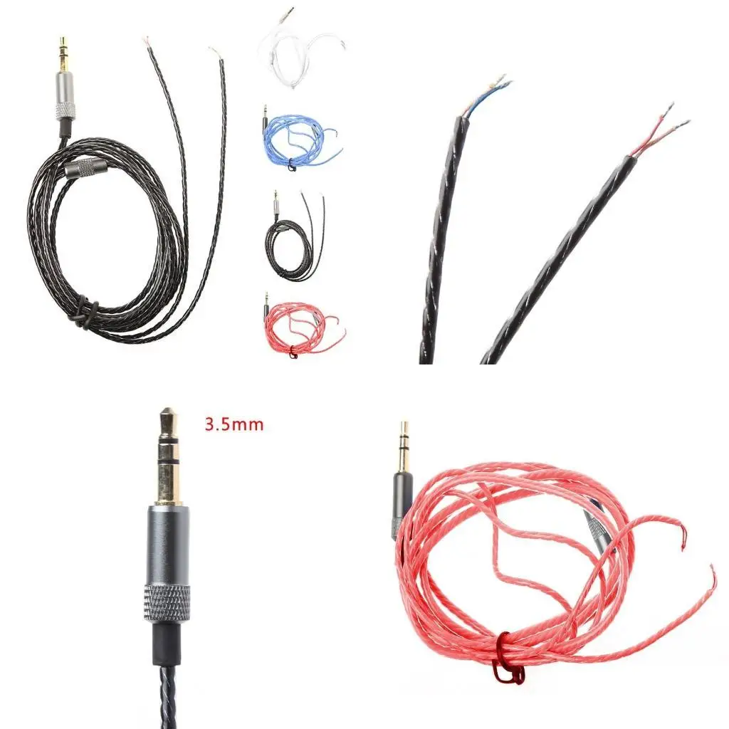 3.5mm 3pole Male Plug Audio Cable DIY Earphone Wire Without Microphone Wire Oxygen-free Copper Wire 32 Cores Audio Cable
