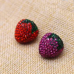 22-23mm 딸기 폴리머 클레이 비즈 레인보우 라인 석 디스코 StrawberryClay 루즈 비즈 쥬얼리 만들기 목걸이 DIY