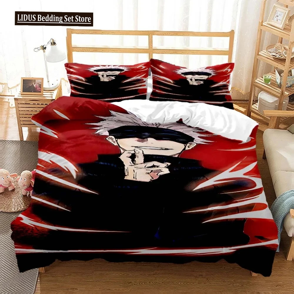 

Anime Jujutsu Kaisen Cartoon 3D Printed Bedding Queen Bedding Set Soft And Comfortable Customized King Size Bedding Set