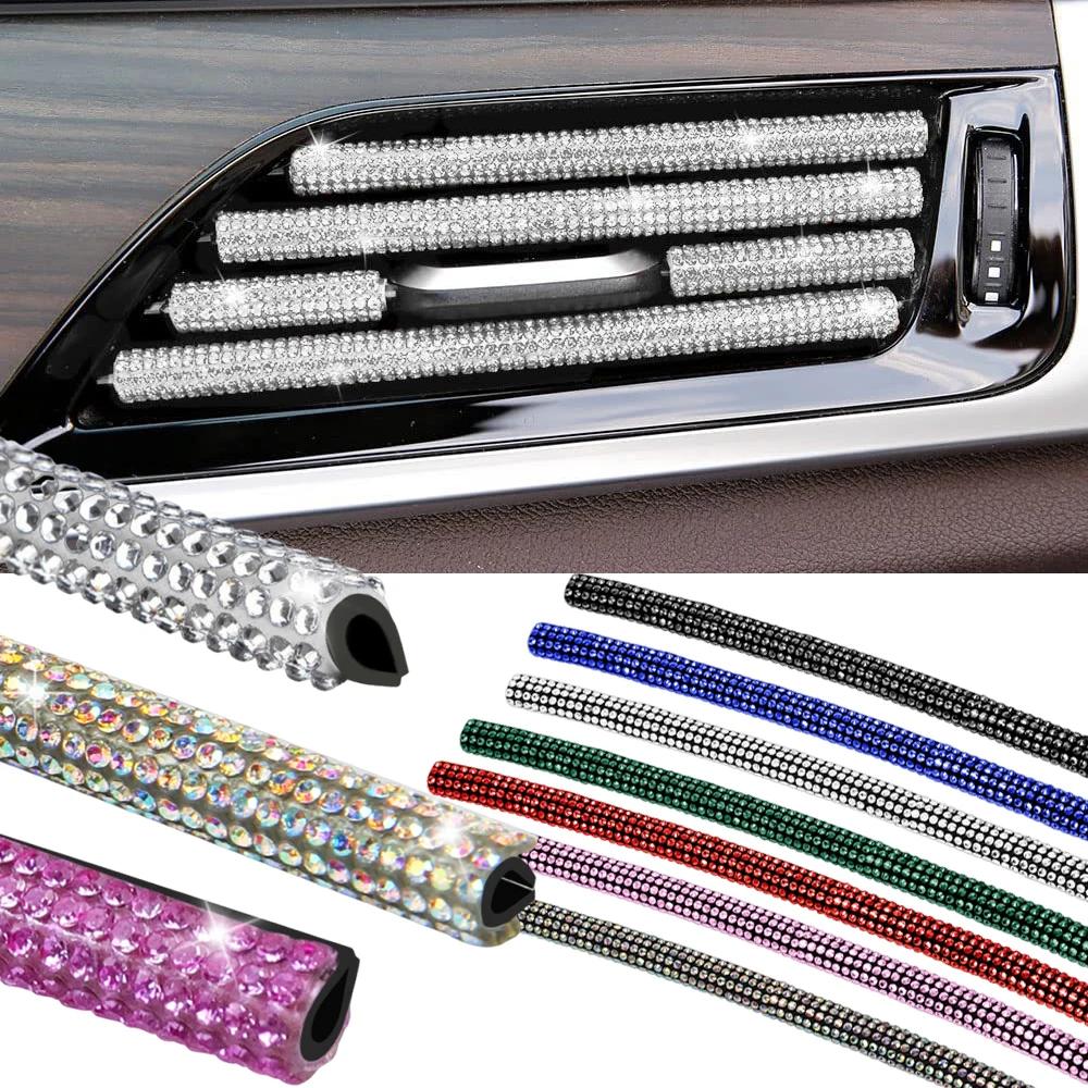 

Car Air Conditioner Outlet Decorative Strips U Shape Moulding Trim Decor Strips Car Styling Auto Interior Mouldings Accessories
